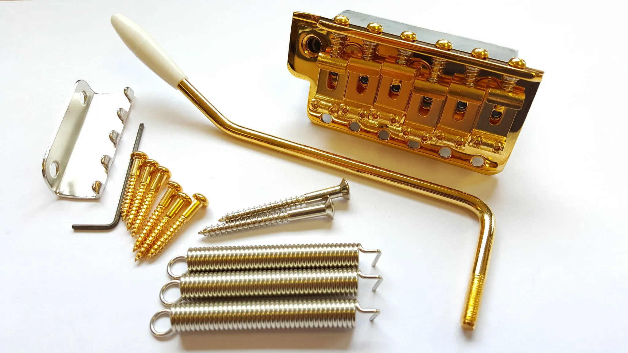 Guitar Bridge - vintage style tremolo, w hardware, 2-3/16 inch (56mm) string spacing