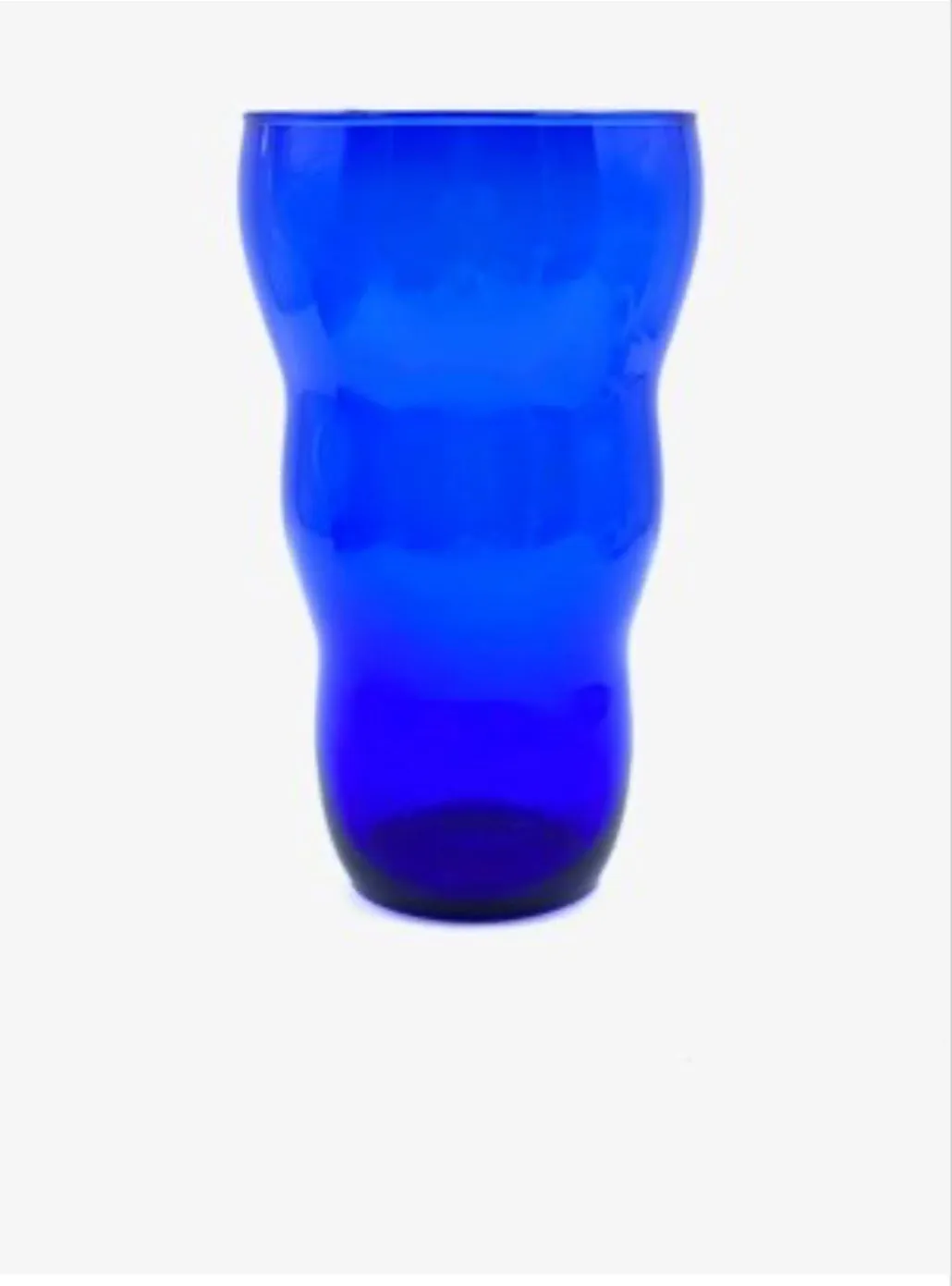 Hand-blown Nordic Style Bulbous Cobalt Blue Vase