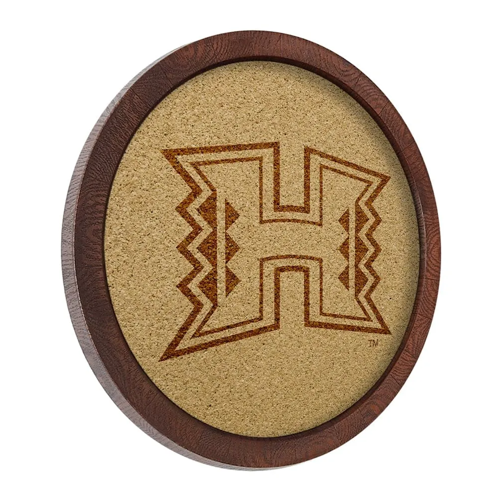 Hawaii Warriors: "Faux" Barrel Framed Cork Board