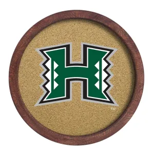 Hawaii Warriors: "Faux" Barrel Framed Cork Board