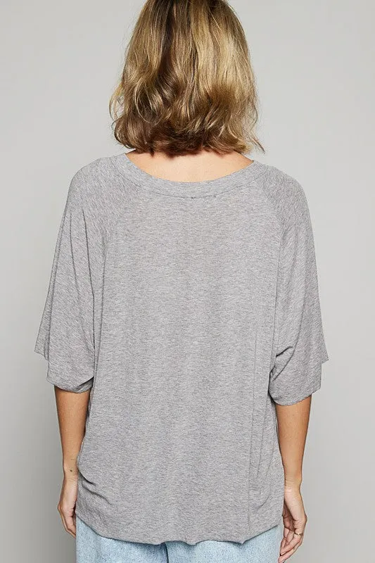 Hazel Blues® |  POL Round Neck Half Sleeve T-Shirt