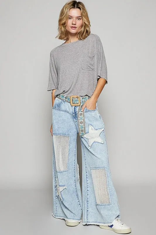 Hazel Blues® |  POL Round Neck Half Sleeve T-Shirt