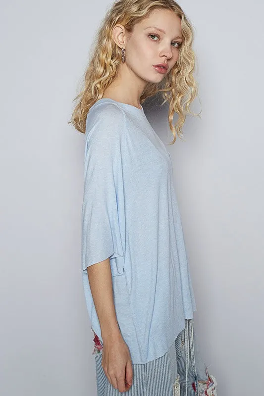 Hazel Blues® |  POL Round Neck Half Sleeve T-Shirt