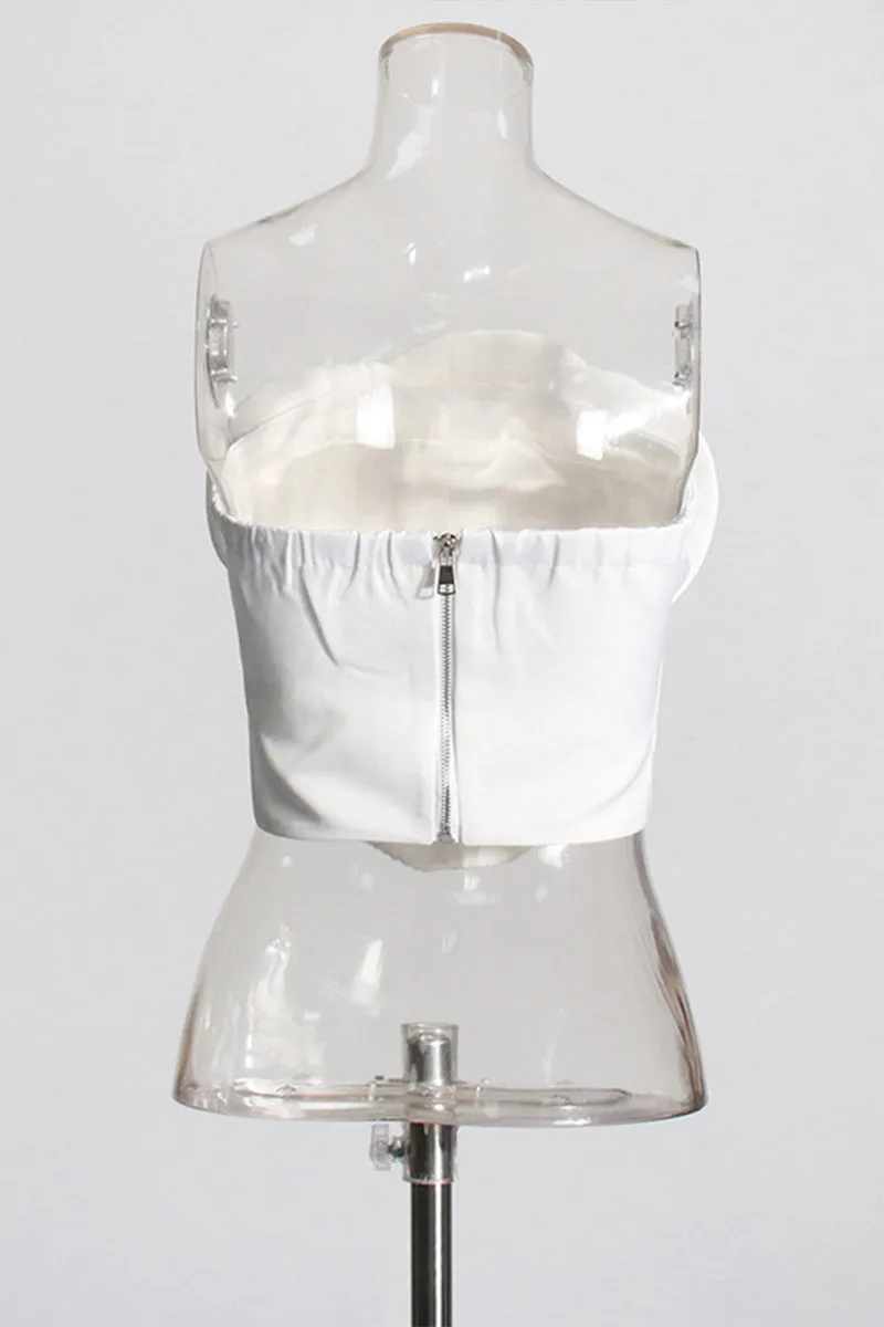 HTT1183 Blooming Blossom Strapless Top