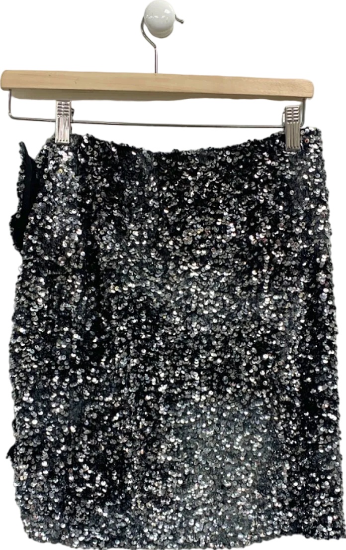 Hugo Boss Black Sequin Mini Skirt UK 8