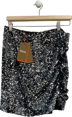 Hugo Boss Black Sequin Mini Skirt UK 8