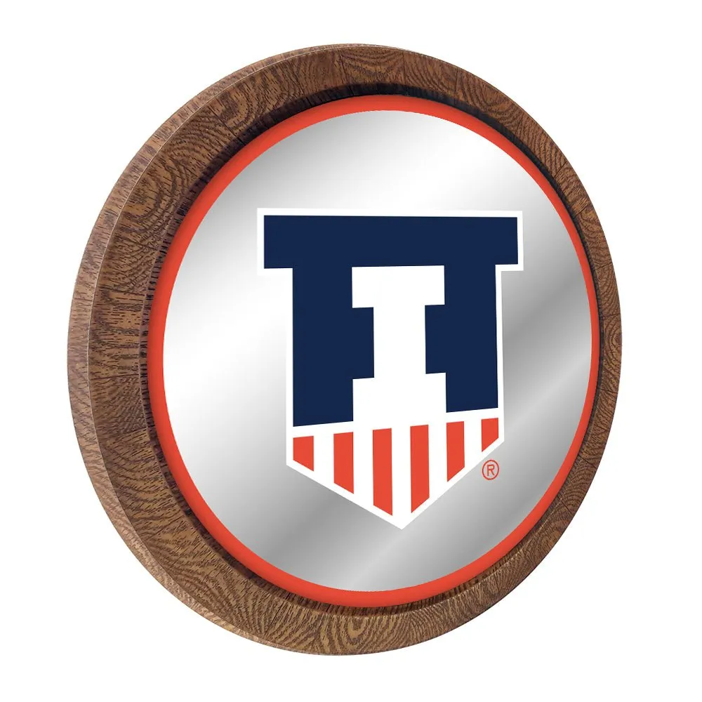Illinois Fighting Illini: Badge - Mirrored Barrel Top Mirrored Wall Sign