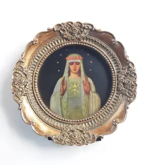 Immaculate Heart of Mary by Fritz Kunz – Framed – 4.25x4.25"