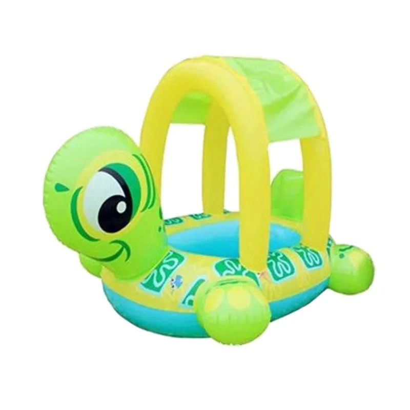 Inflatable Boat Ring With Sun Shade
