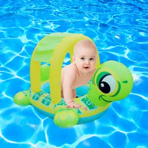 Inflatable Boat Ring With Sun Shade