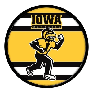 Iowa Hawkeyes: Stripes - Round Modern Disc Wall Sign