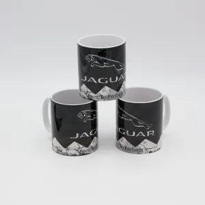 Jaguar inspired Retro/ Vintage Distressed Look Oil Can Mug - 10z