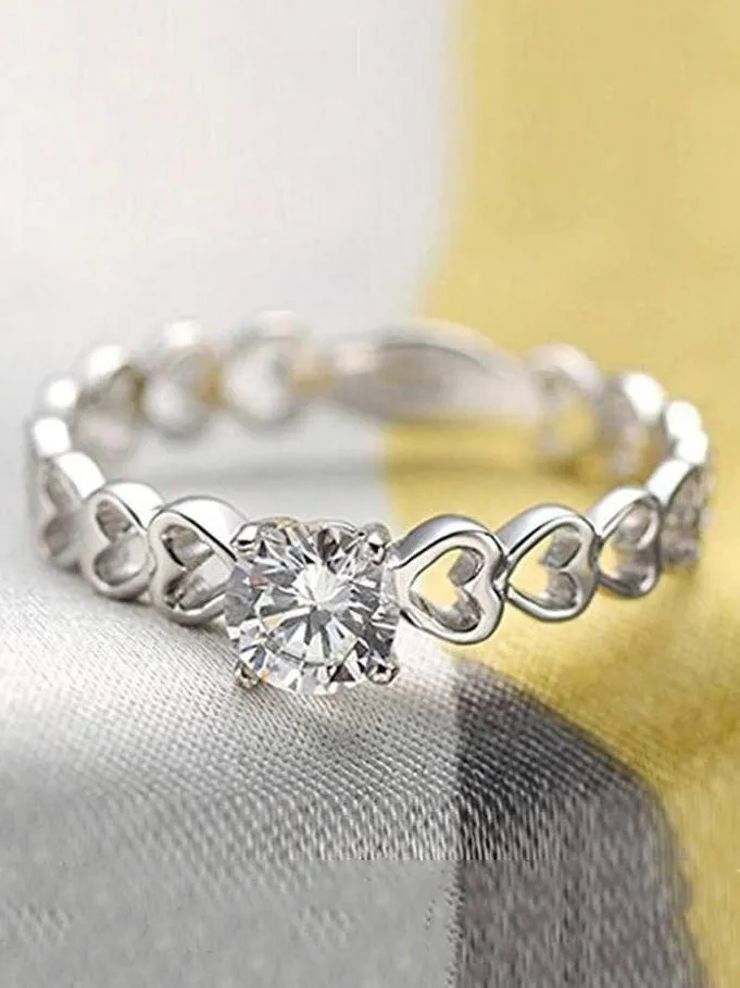 Karatcart Elegant Platinum Plated Couple Adjustable Ring for Men and Women