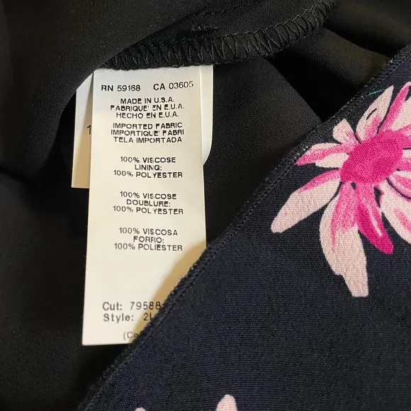 Karen Kane Blue Pink Floral Midi A-Line Skirt Size SP Color Berry Blue midi