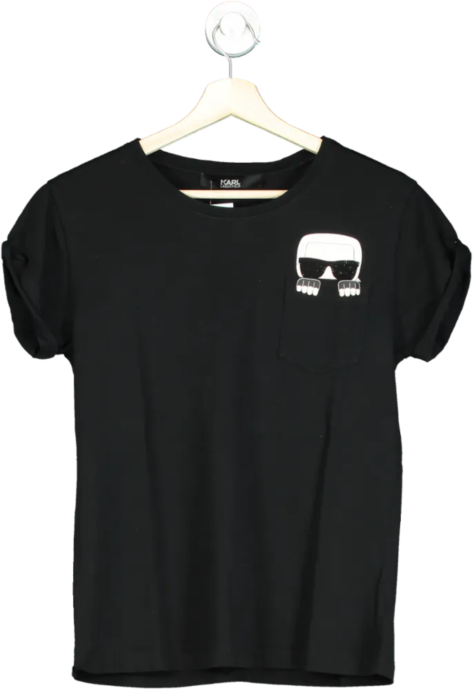 Karl Lagerfeld Black T-Shirt XS