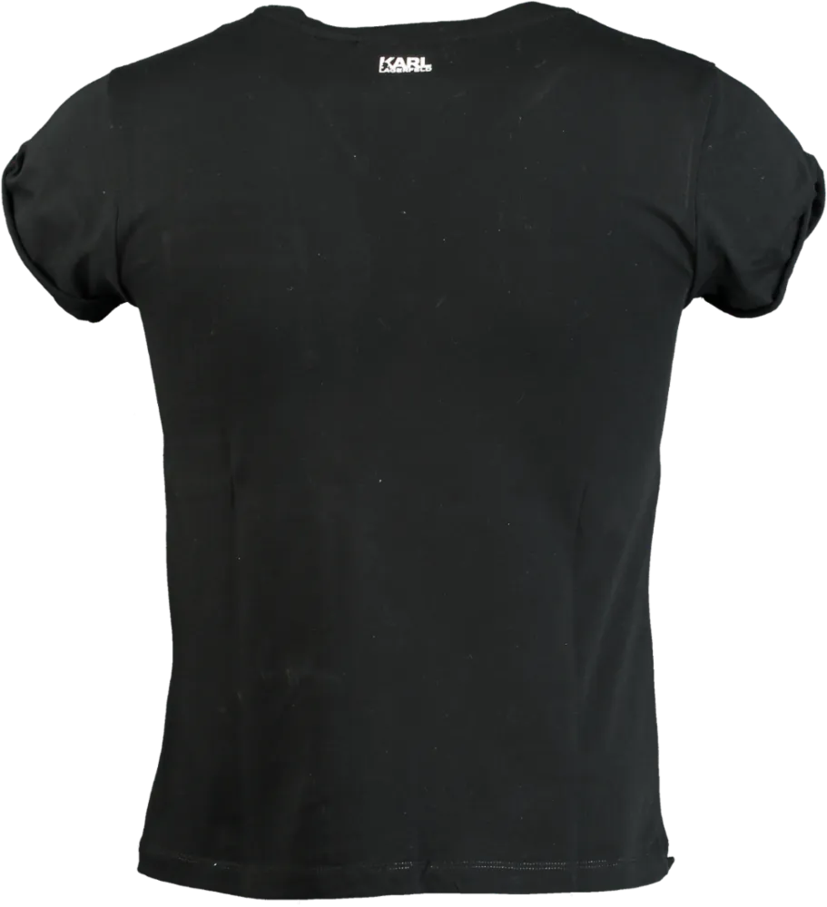 Karl Lagerfeld Black T-Shirt XS