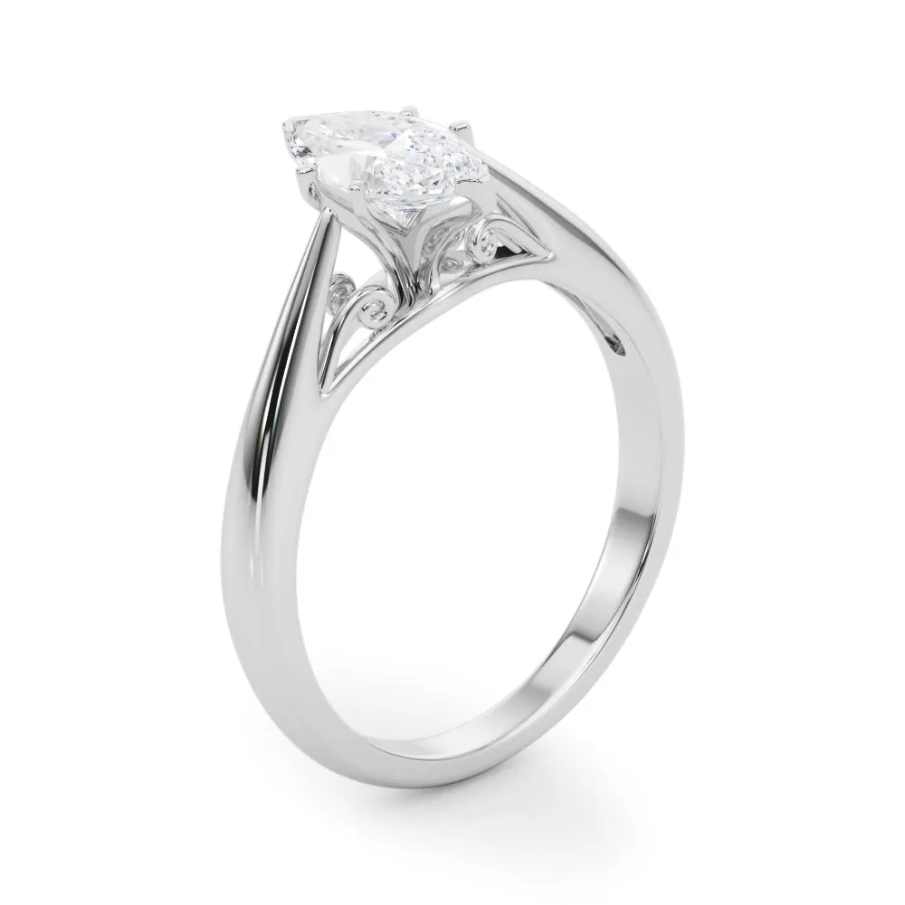Katerina Marquise Lab Grown Diamond Solitaire Engagement Ring IGI Certified