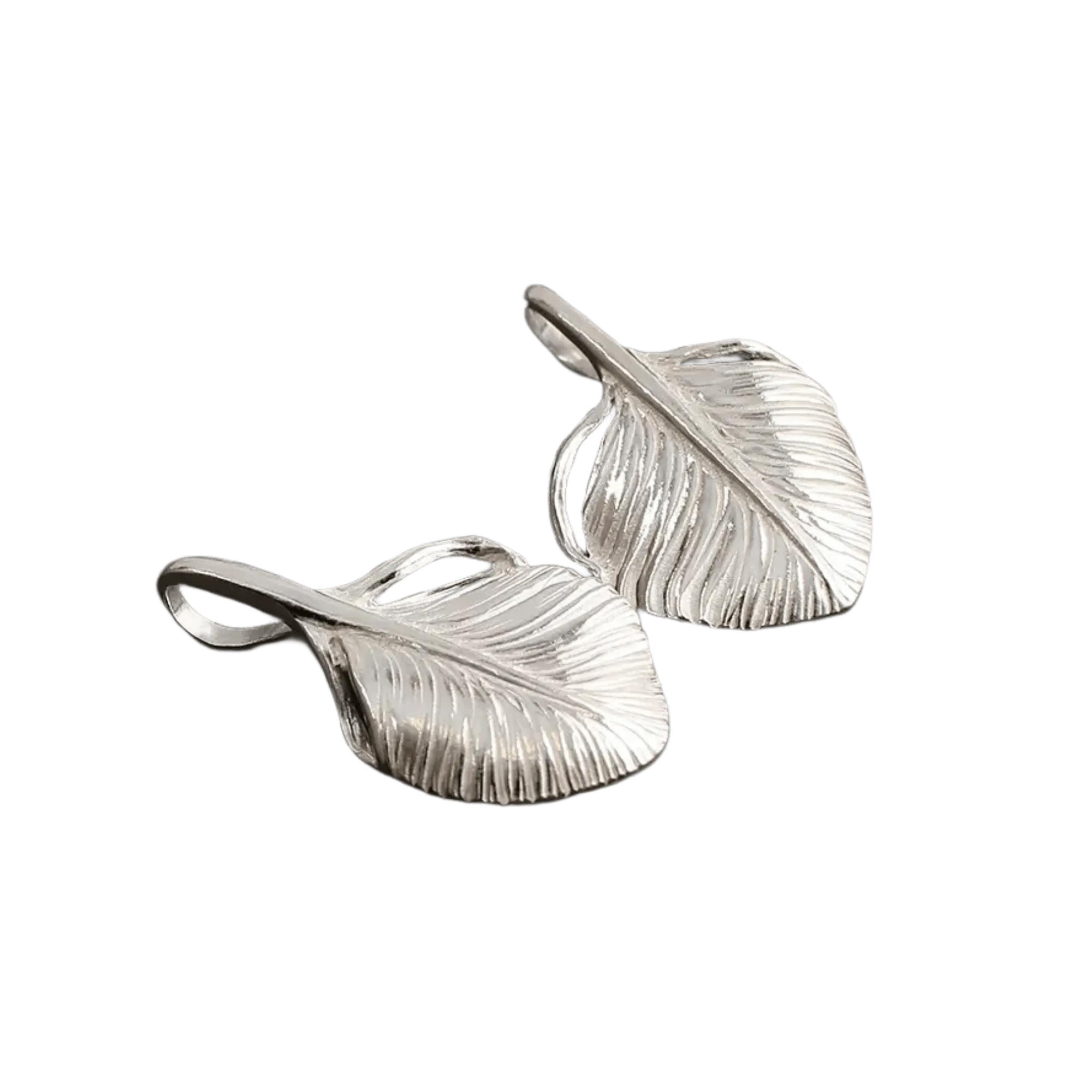 Ken Kikuchi Small Silver Feather Pendant F-35/F-36