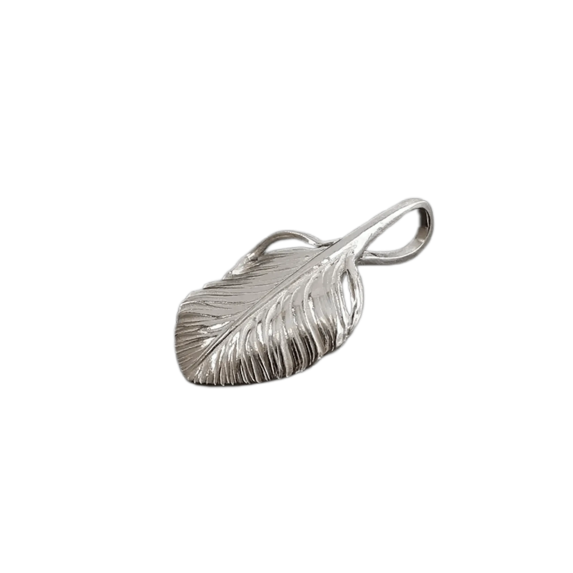 Ken Kikuchi Small Silver Feather Pendant F-35/F-36