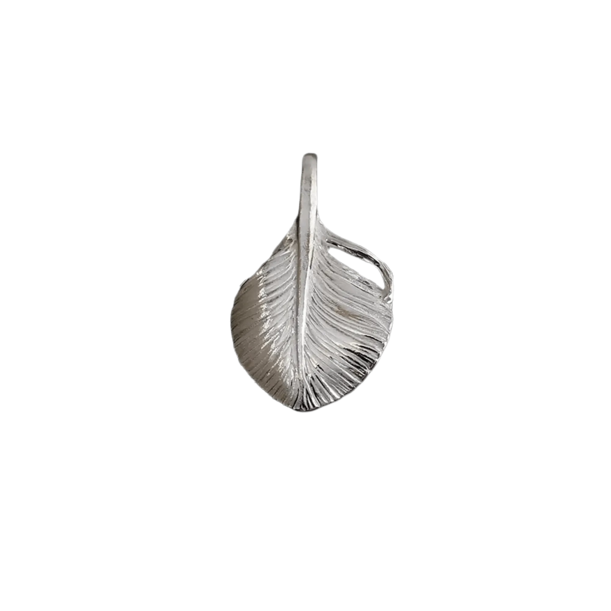 Ken Kikuchi Small Silver Feather Pendant F-35/F-36