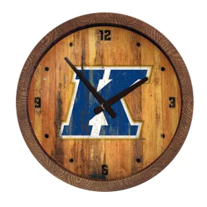 Kent State Golden Flashes: Weathered "Faux" Barrel Top Wall Clock
