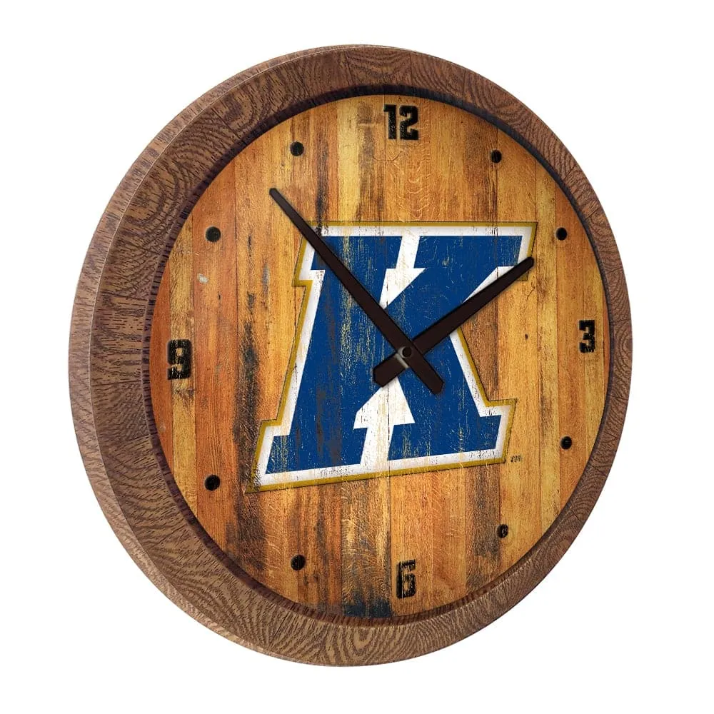 Kent State Golden Flashes: Weathered "Faux" Barrel Top Wall Clock