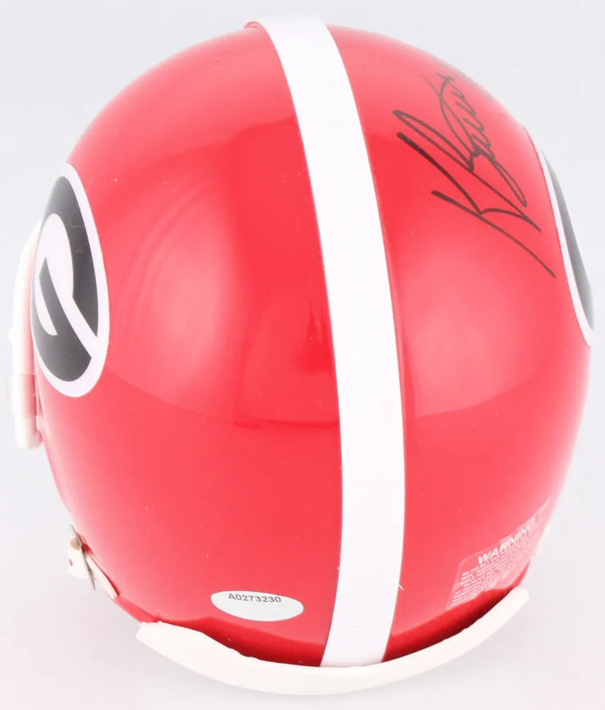 Kevin Butler Signed Georgia Bulldogs Mini Helmet Inscribed "Go Dogs!" (Schwartz)
