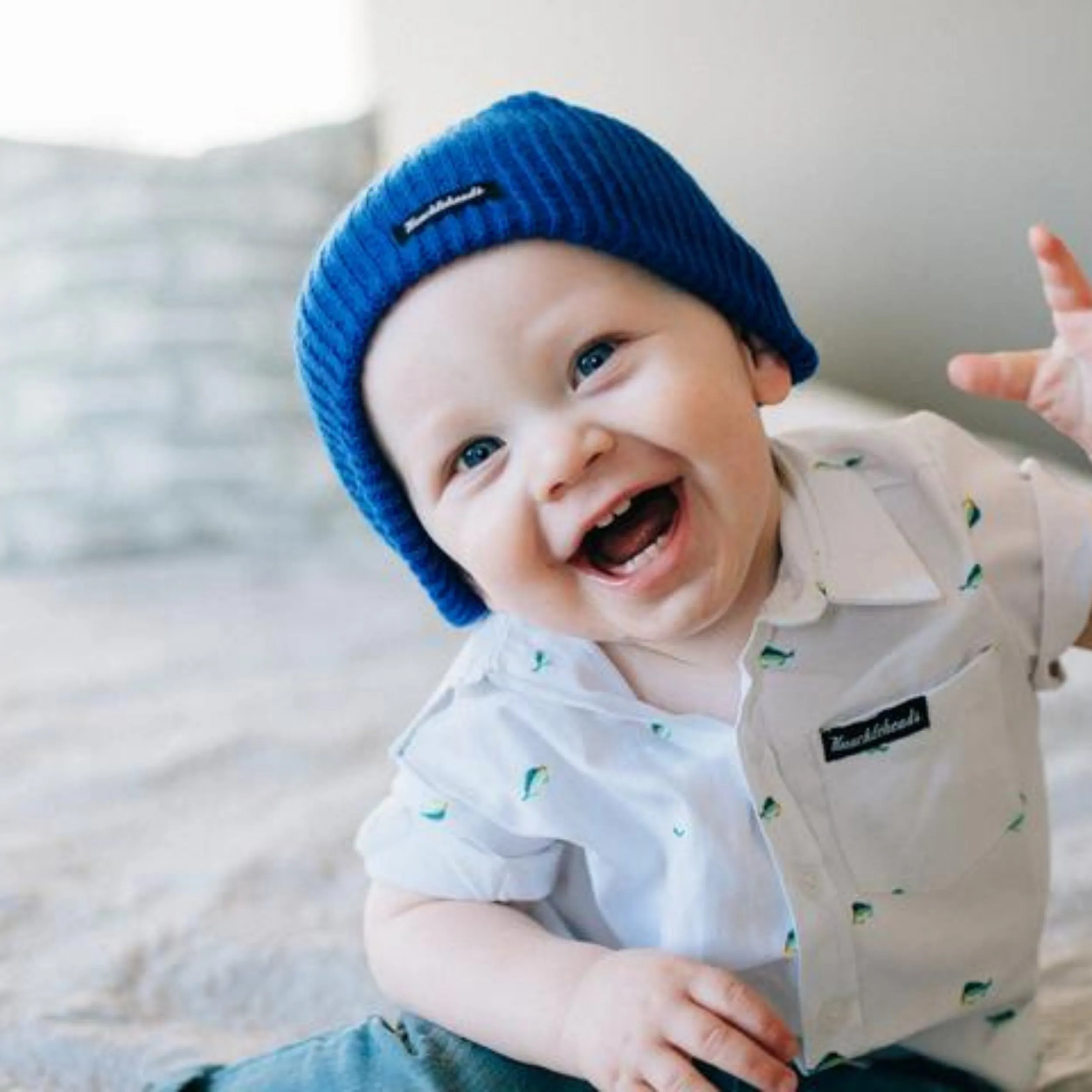 Knuckleheads Blue Slouchy Beanie