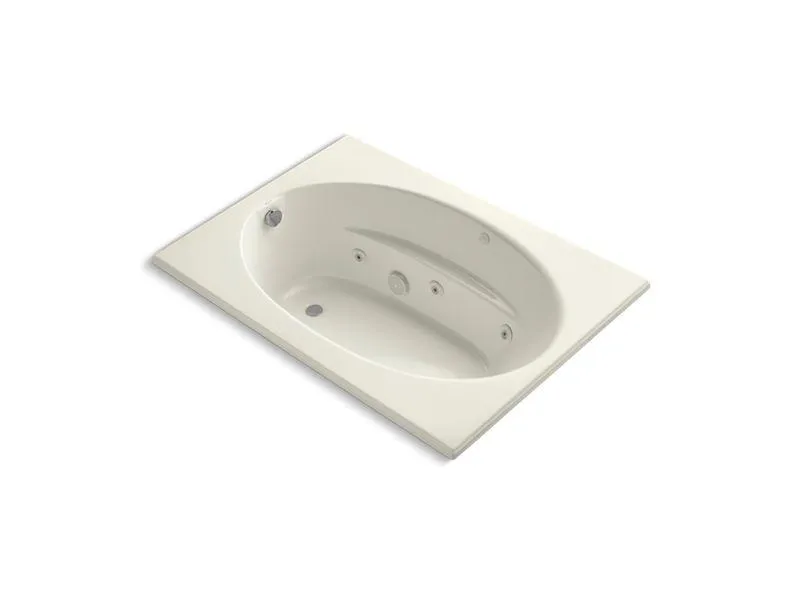KOHLER K-1112-CB-0 Windward 60" x 42" drop-in whirlpool with custom pump location