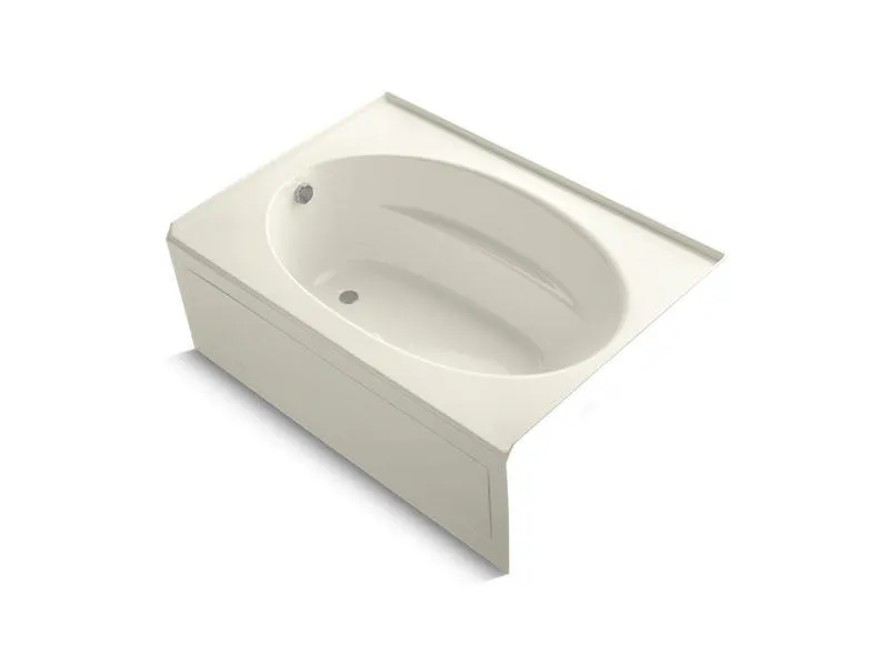 KOHLER K-1112-GLA-0 Windward 60" x 42" alcove BubbleMassage(TM) Air Bath with integral apron and left-hand drain