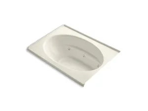 KOHLER K-1112-RH-0 Windward 60" x 42" alcove whirlpool with integral flange, right-hand drain and heater