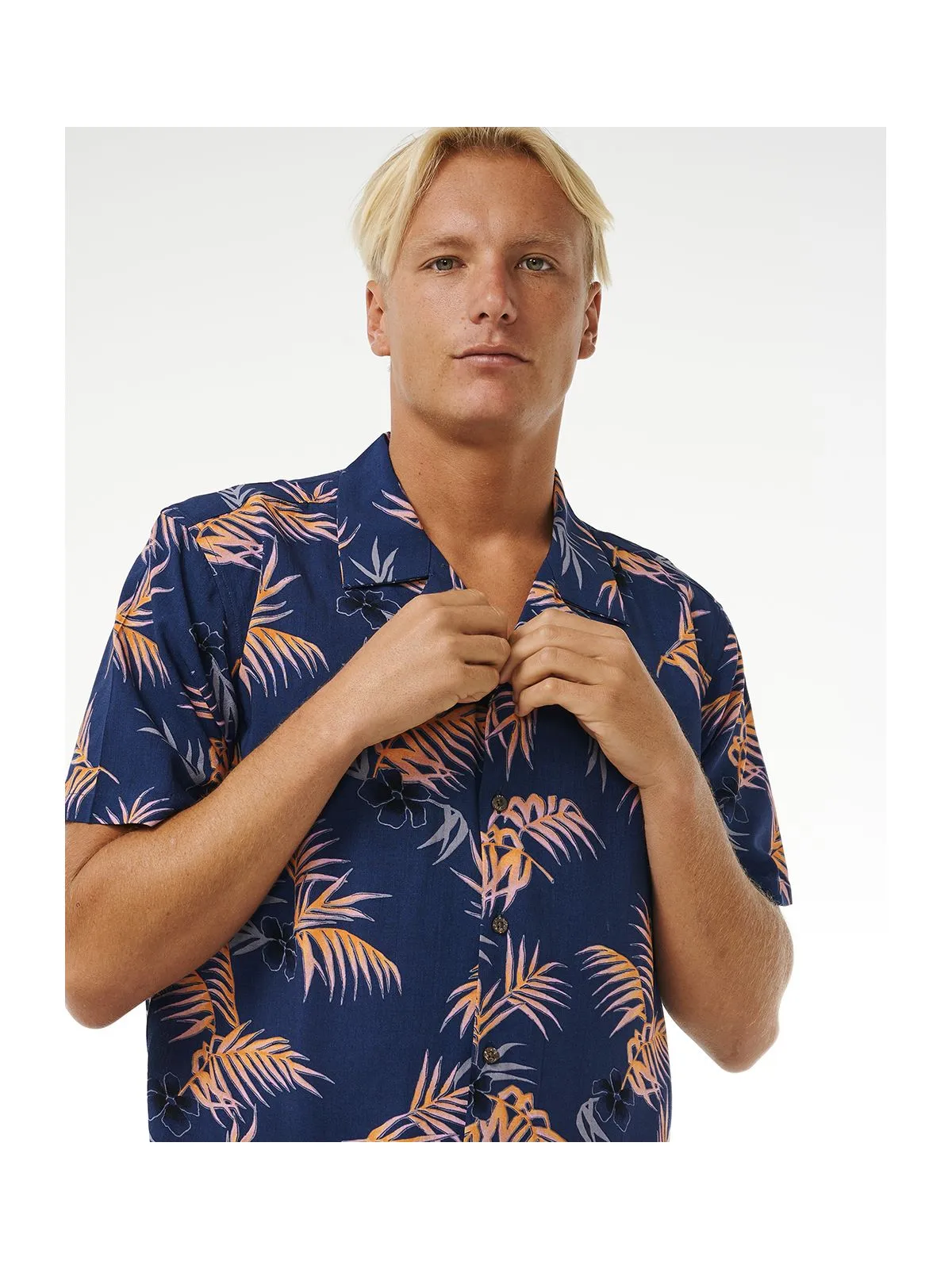 Koszula RIP CURL Surf Revival Floral S/S Shirt granatowy