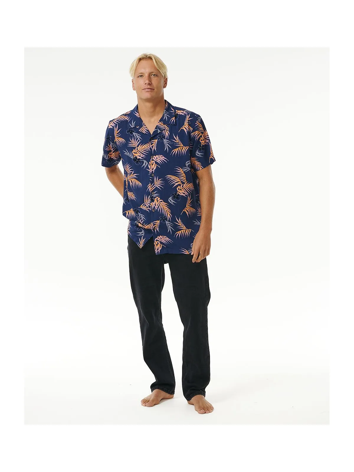 Koszula RIP CURL Surf Revival Floral S/S Shirt granatowy