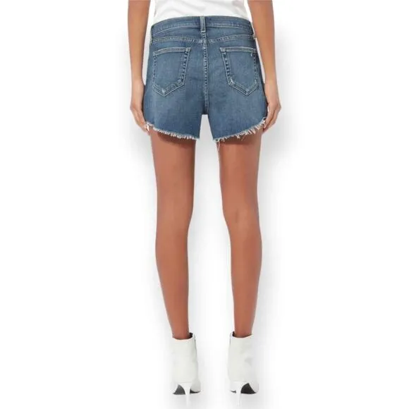 L'Agence Ryland Denim Cutoff Shorts w/ Fray Hem in Medium Blue Womens Size 29