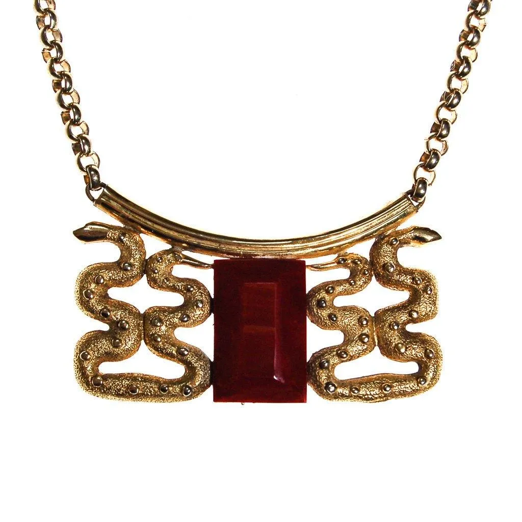 Lanvin Paris Snake Statement Necklace