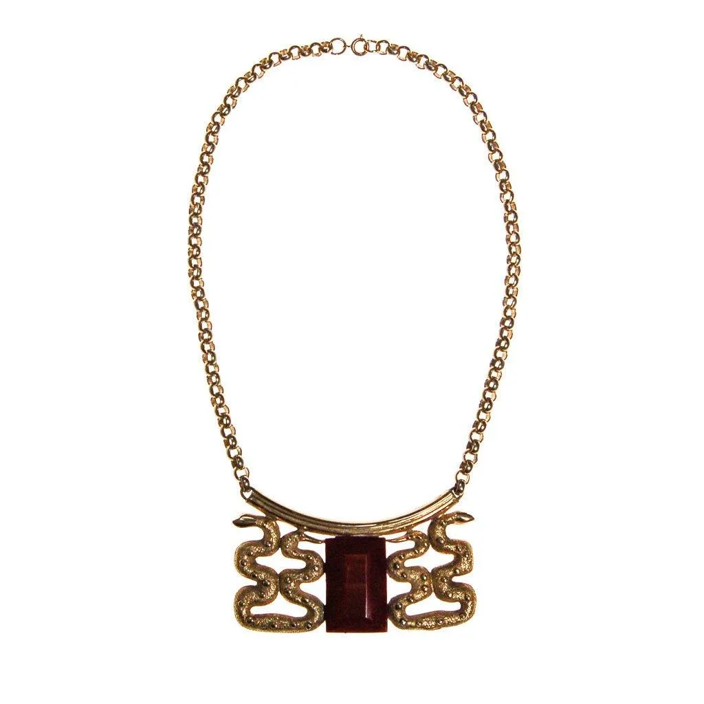Lanvin Paris Snake Statement Necklace