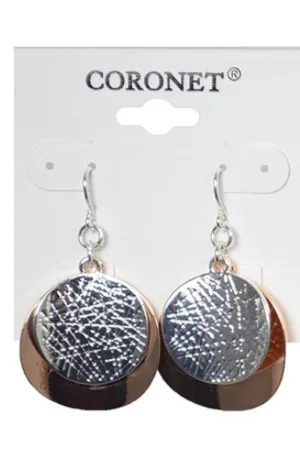 Layered Textured & Polished Circle Earrings