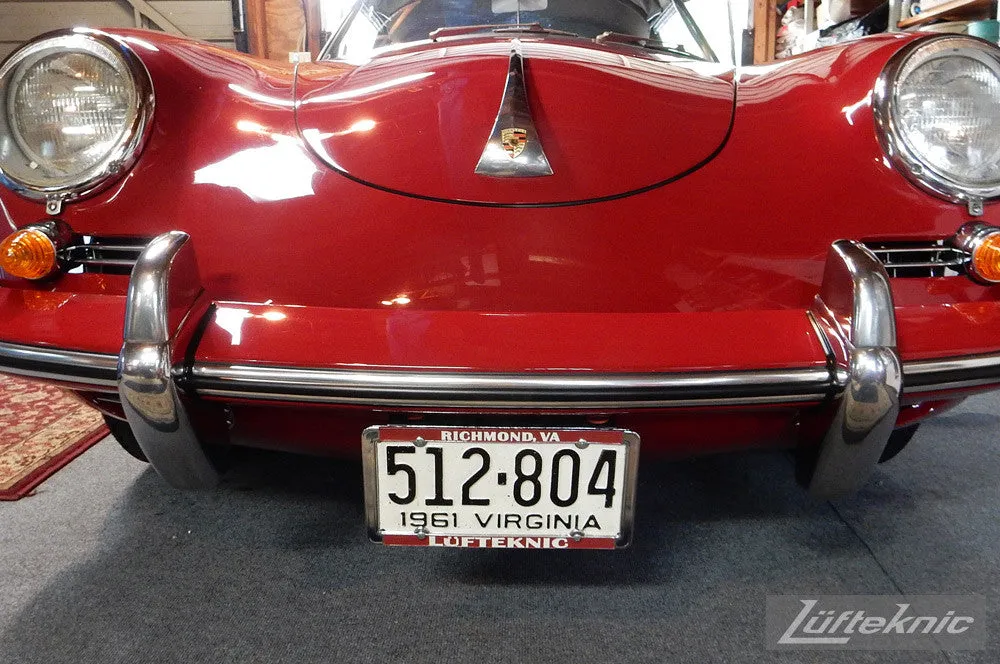 Lüfteknic license plate frame, 'vintage style' cast-zinc metal