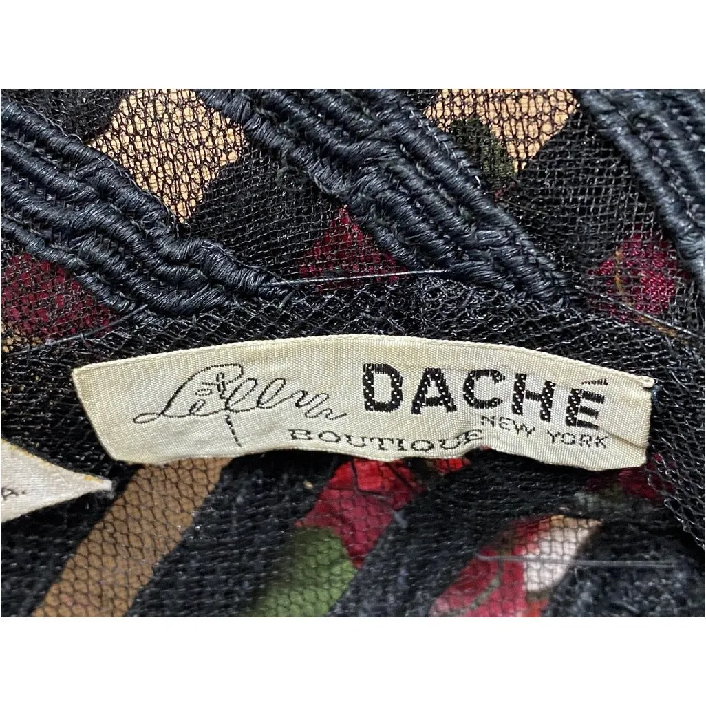 Lilly Dache Boutique Horsehair Straw Modified Cloche Hat 1930s/40s  RARE