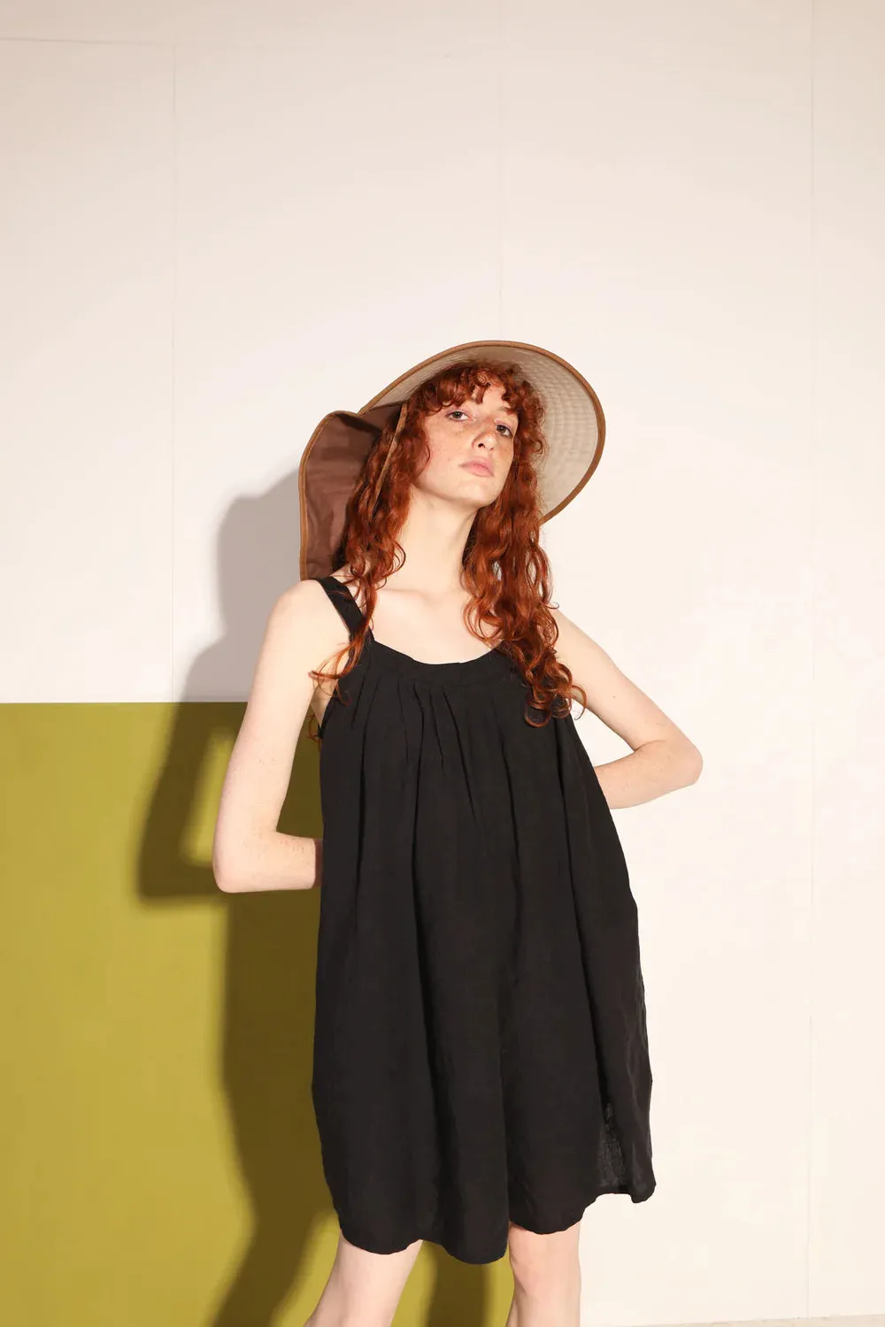 Linen Romper - Black