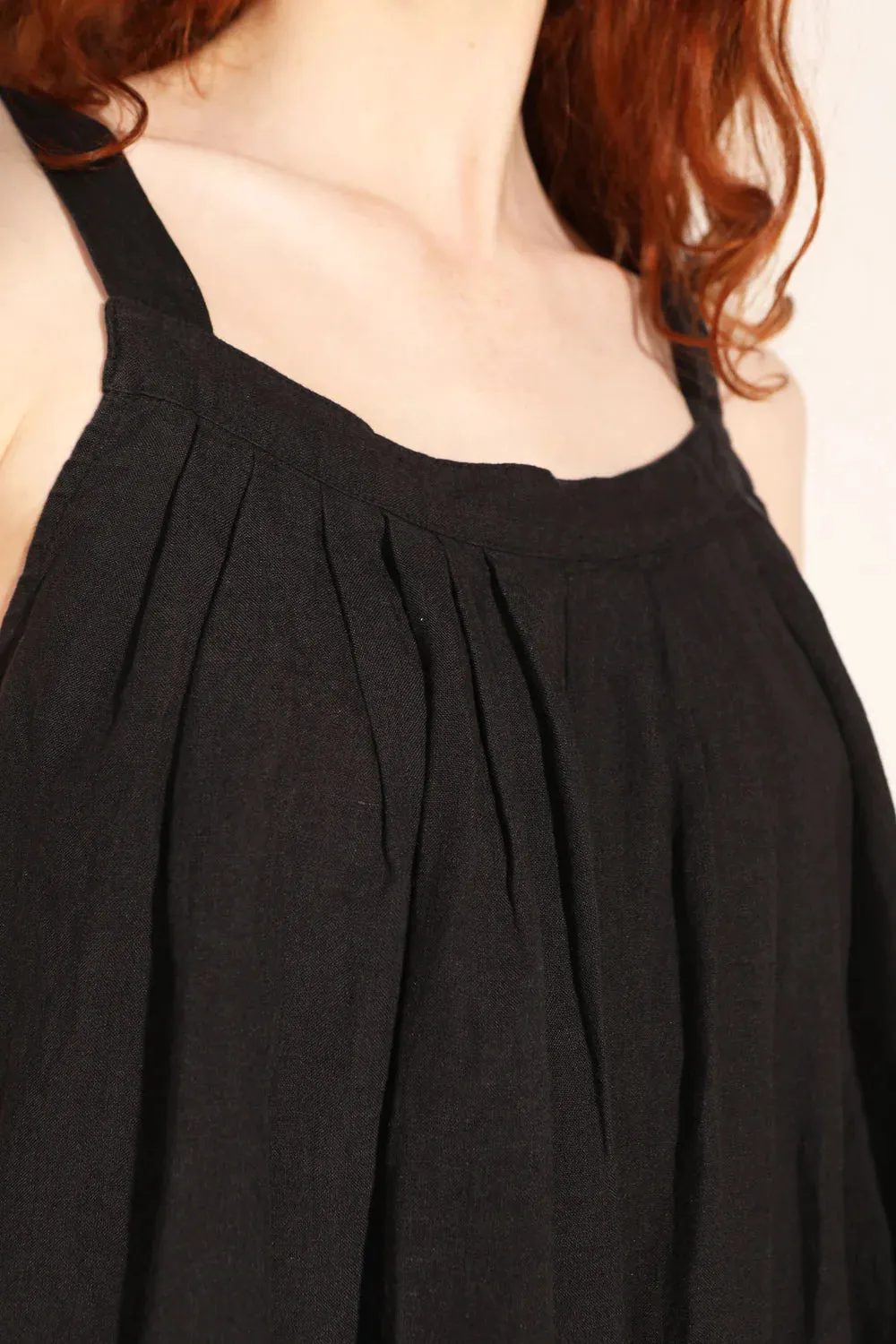 Linen Romper - Black
