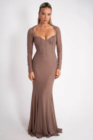 Lira Deep Taupe Dress