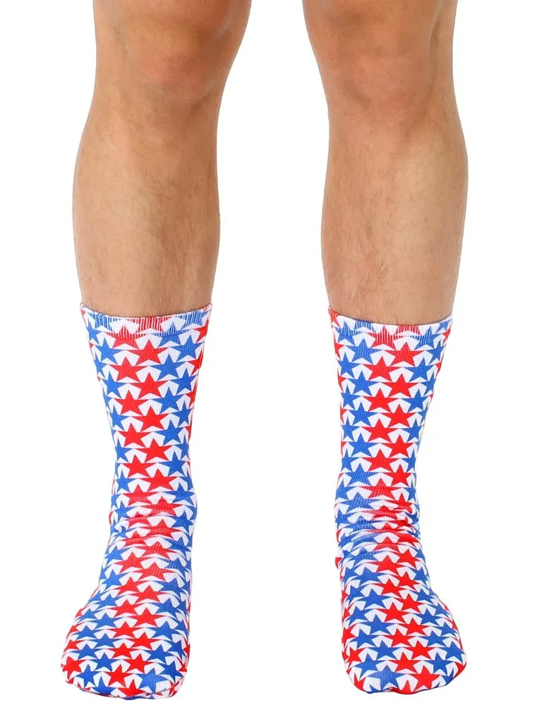 Living Royal Unisex Crew Fashion Socks, USA!, One Size