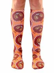 Living Royal Unisex Knee High Fashion Socks, Turkey Pattern, One Size