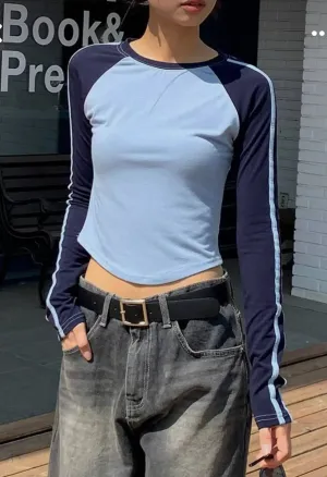 Long Sleeve Blue Top