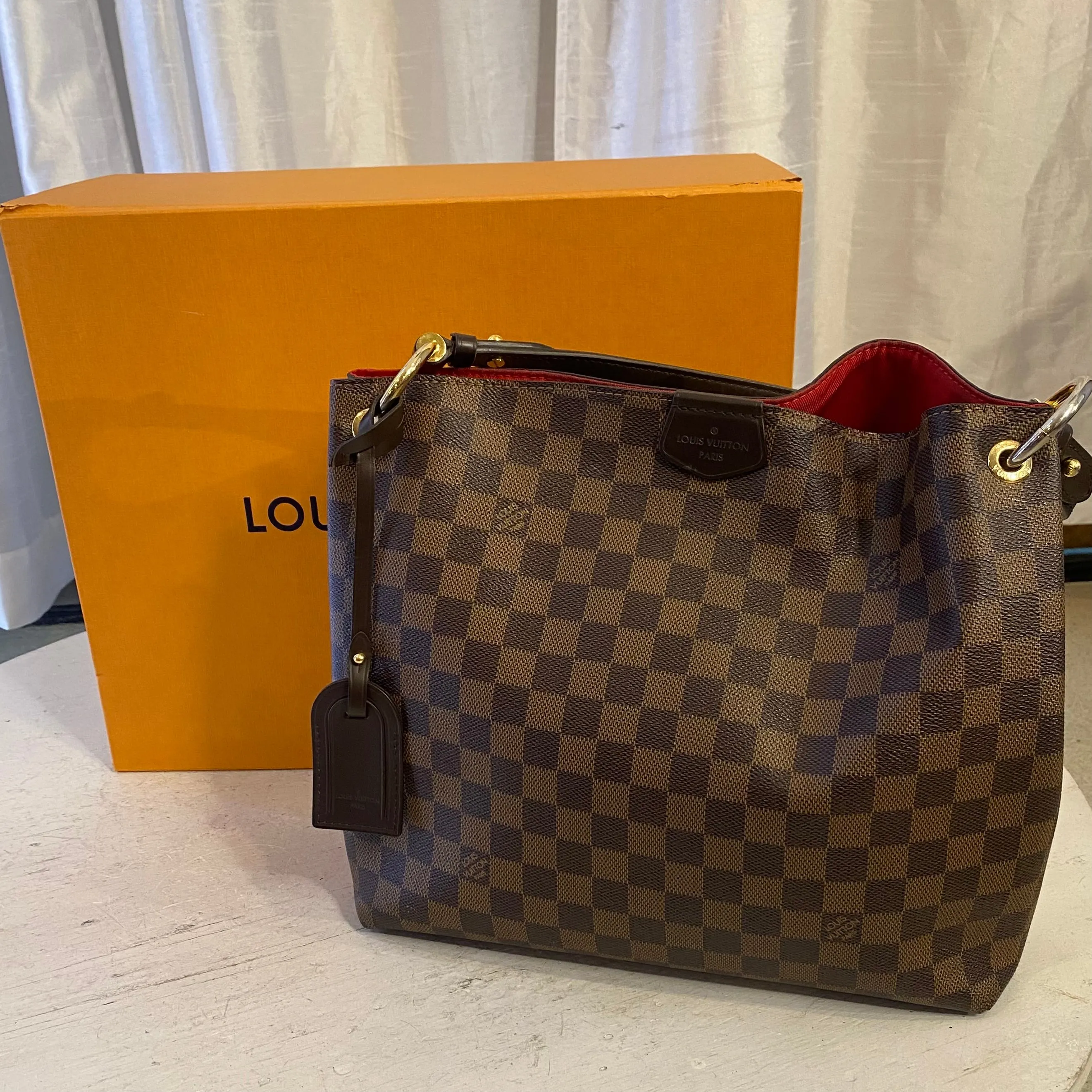 LOUIS VUITTON Graceful Damier Ebene PM