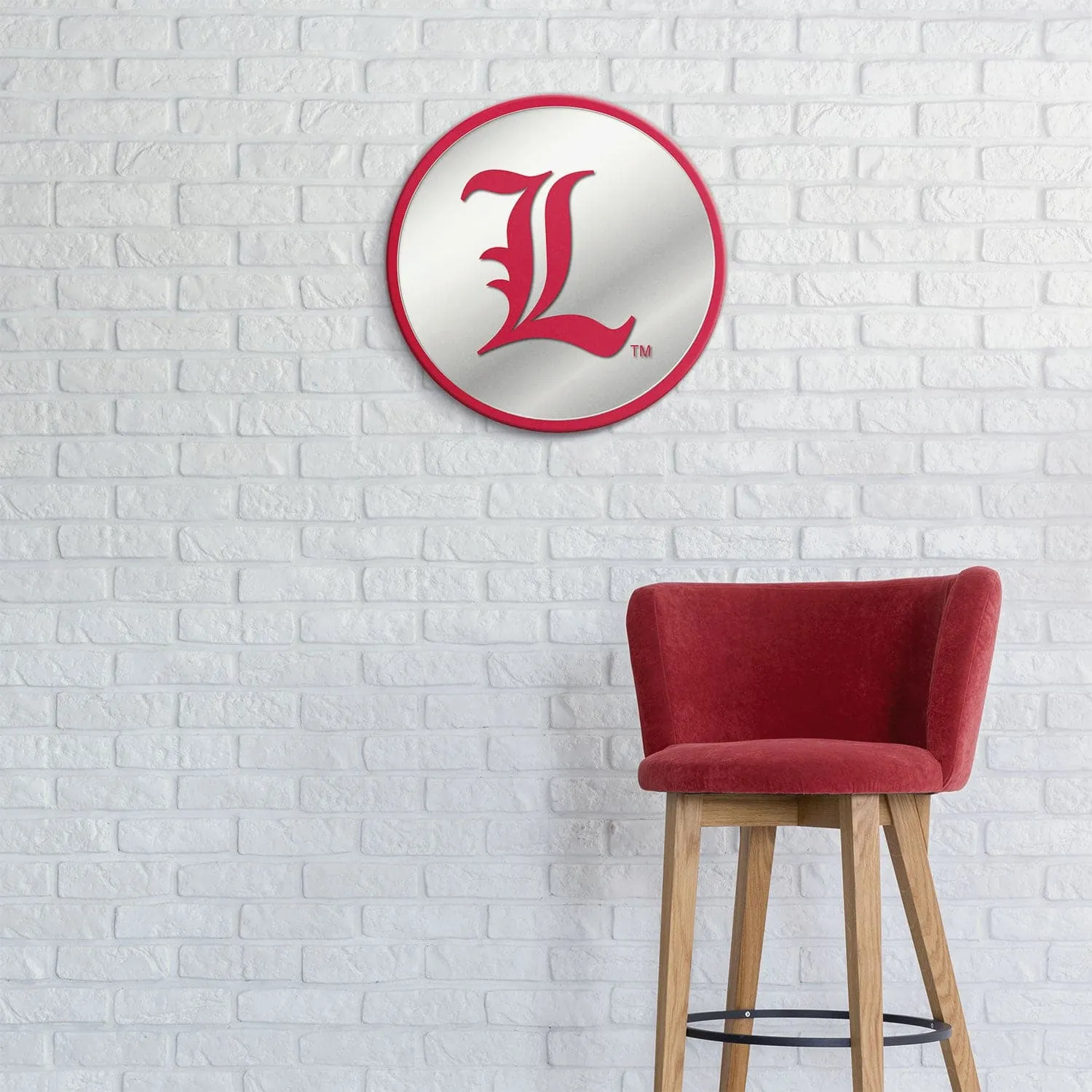 Louisville Cardinals: L - Modern Disc Mirrored Wall Sign