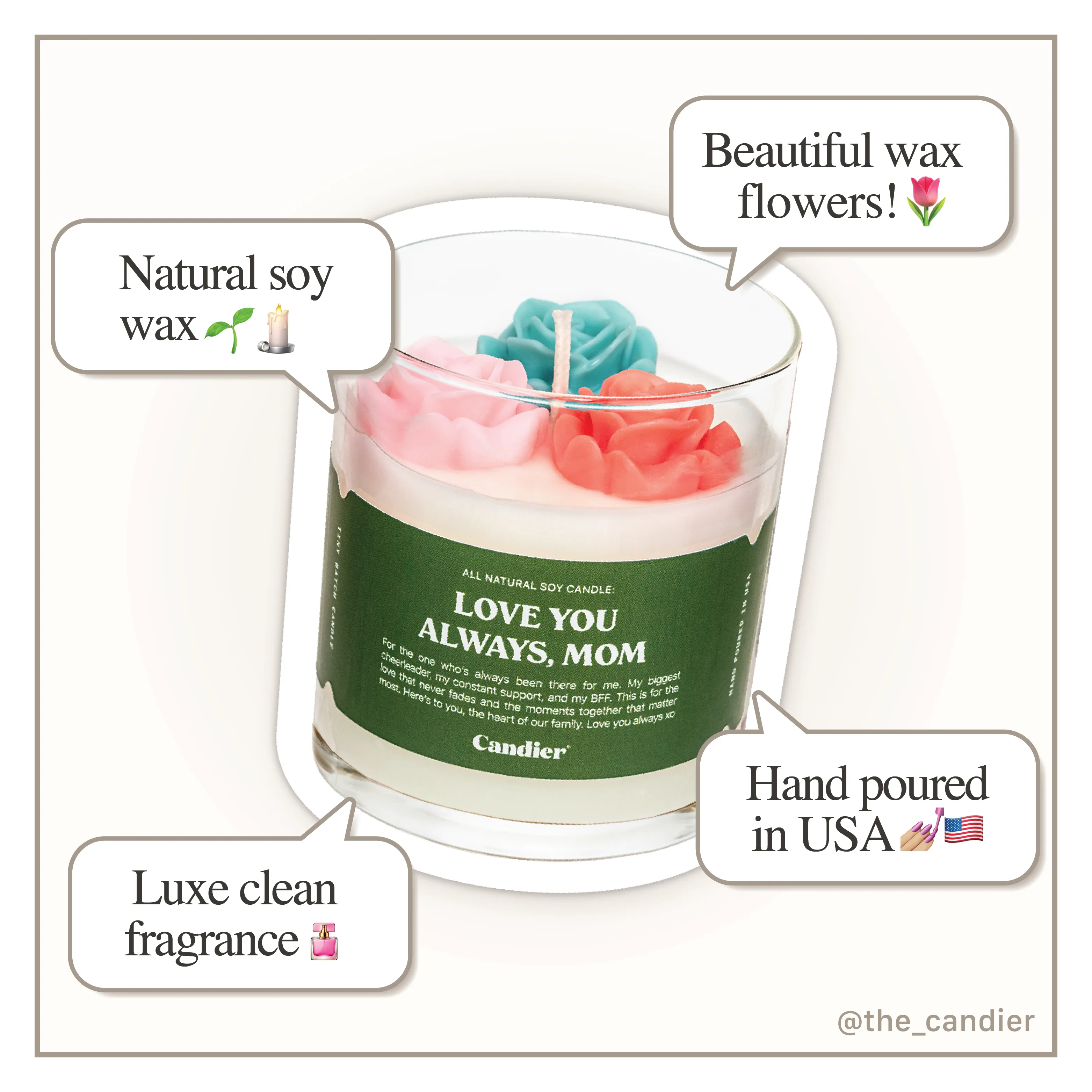 LOVE YOU ALWAYS MOM CANDLE