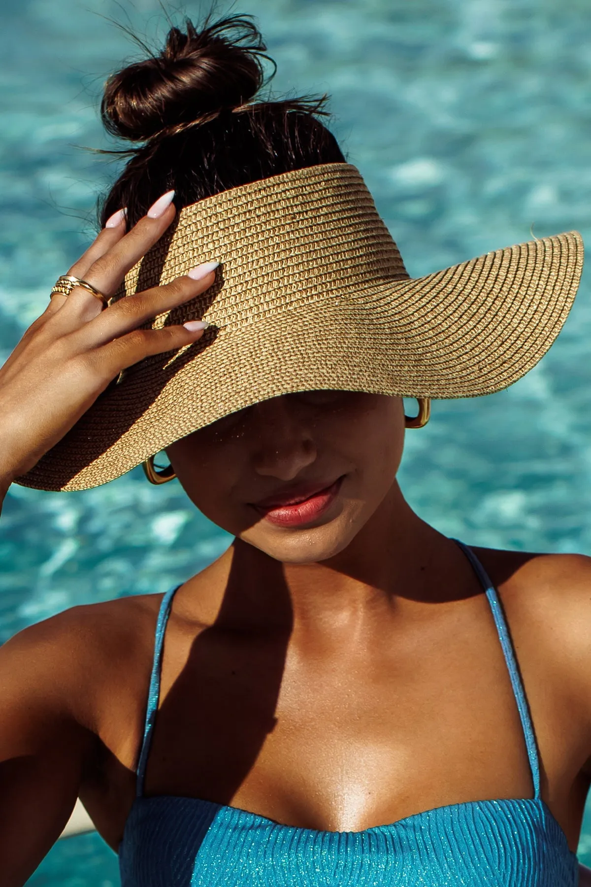 LULI HAT - Gold Shimmer Visor • Gold Shimmer