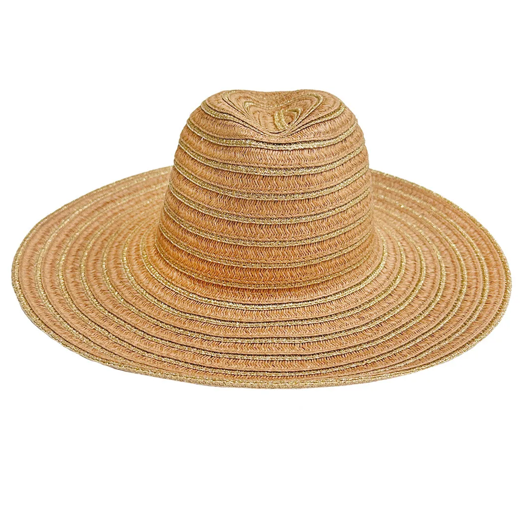 LULI HAT - Metallic Bell Brim Fedora
